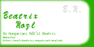 beatrix mozl business card